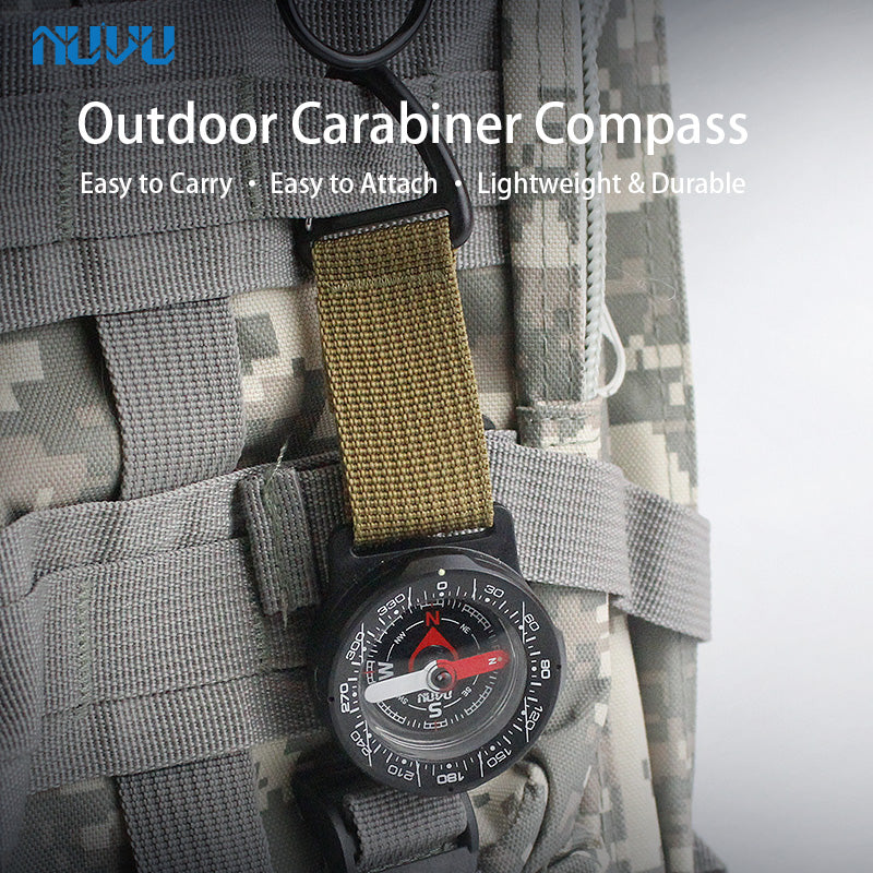 NUVU outdoor compass with landyard attachment