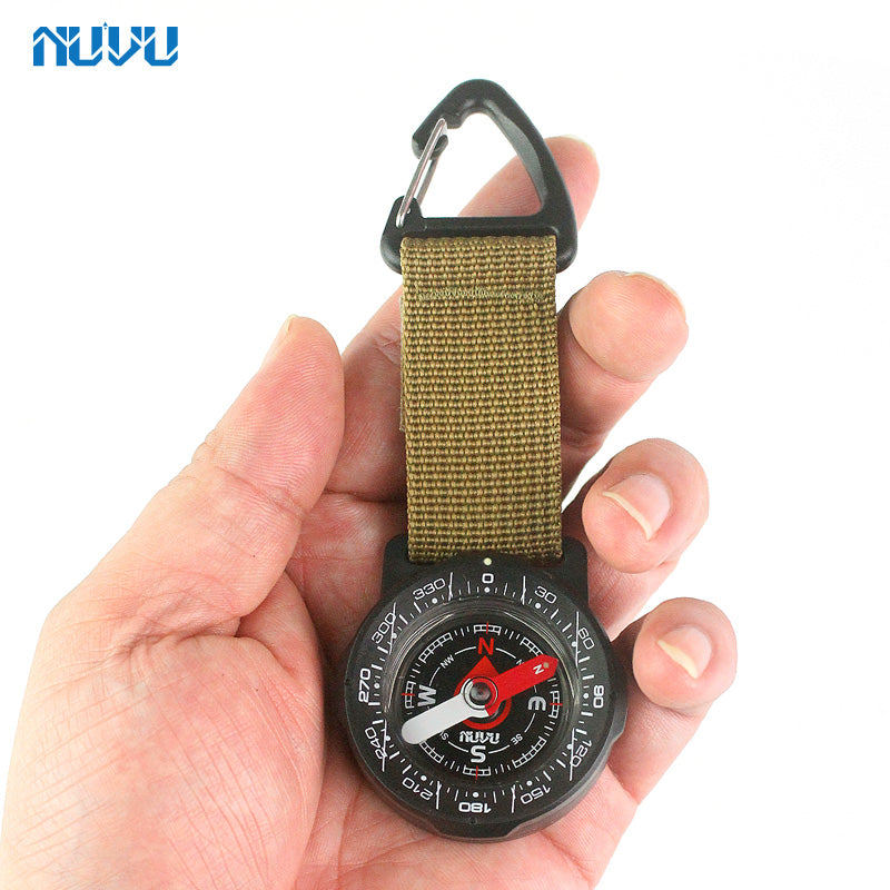 NUVU outdoor compass with landyard attachment