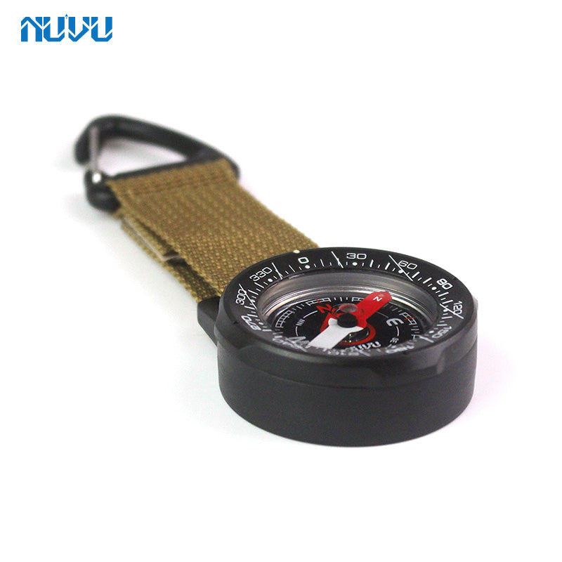 NUVU outdoor compass with landyard attachment